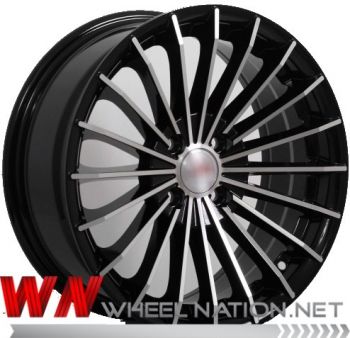 16" WN 20 Spoke Wheels - Black / Machined