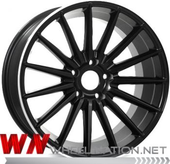 18" WN 15 Spoke Concave Wheels - Black