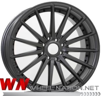 16" WN 15 Spoke Concave Wheels - Grey