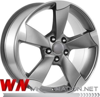 18" Audi Rotor Reproduction Wheels - Titanum Grey