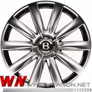 21" Bentley Continental GT / Flying Spur 10 Spoke Wheels - Hyper Silver