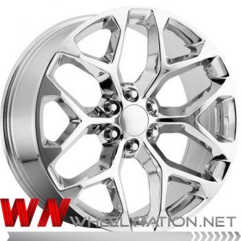 22" GMC Chevrolet Snowflake Chrome Wheels