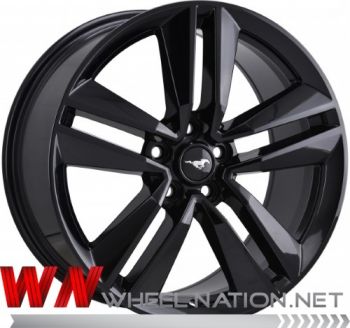 19" Ford Mustang Twin Spoke Wheels Black 2015-2017