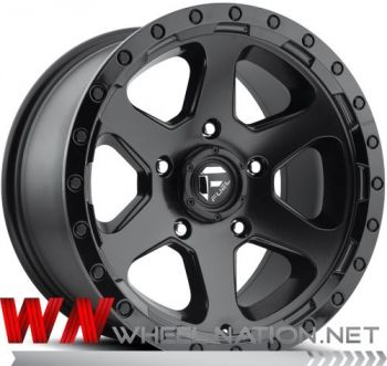 17" Fuel Ripper D589 Wheels - Black Gloss Matte