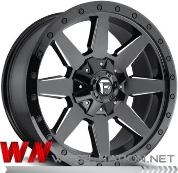 17" Fuel Wildcat D597 Wheels - Gloss Black Milled