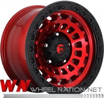17" Fuel Zeyphr D6327 Wheels - Red / Black