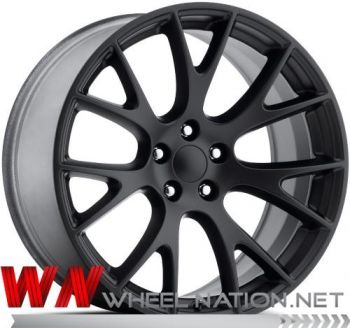 20" Dodge SRT8 Hellcat Style Wheels Reproduction - Black