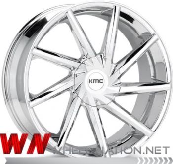 20" KMC Burst KM705 Wheels - Chrome