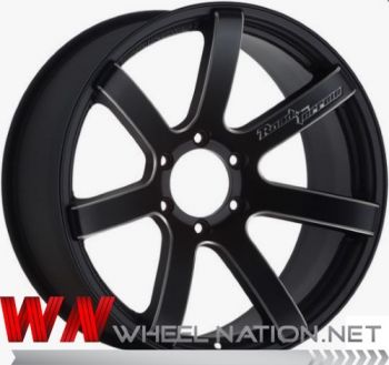 17" Lenso RT7 Concave Wheels Black Milled