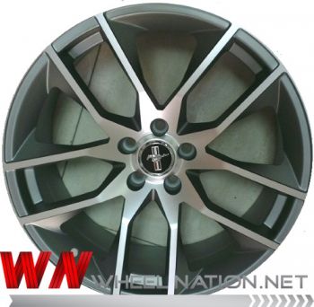 20" Mustang 2015+ GT Premium Wheels Reproduction - Grey Machined
