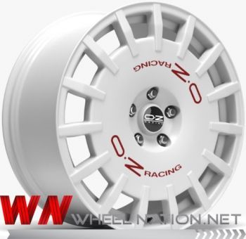 18" OZ Rally Racing Wheels (White)