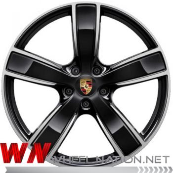 22" Porsche Cayenne Sport Classic Wheels Genuine - Black