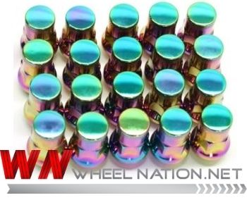 Extended Lug Nuts M14x1.5 Titanium Rainbow