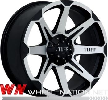 17" TUFF A/T T05 Wheels - Black / Machined