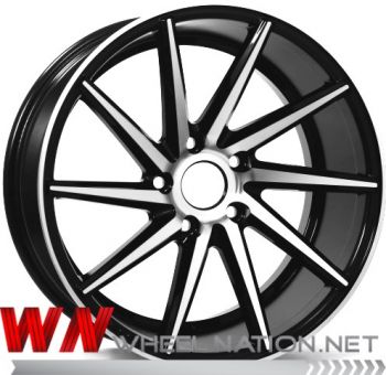 17" WN Directional Concave Wheels Black Machined