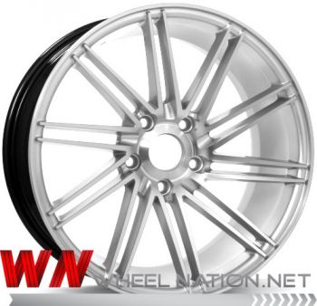 17" WN Twin Spoke Directonal Wheels - Hyper Silver