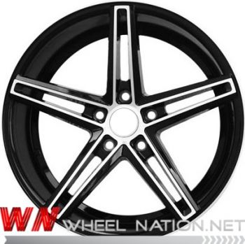 18" WN WT5 Wheels - Black / Machined Face