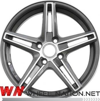15" WN WT5 Wheels - Grey / Machined Face