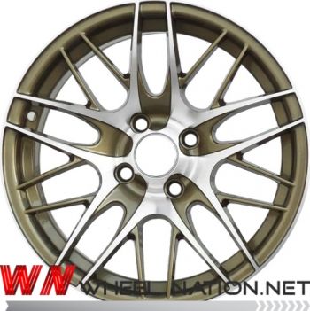 16" WN Y Spoke Mesh Wheels - Gold / Machined