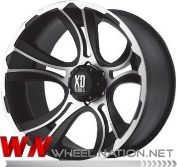 18" KMC XD Crank XD801 Wheels - Black Machined