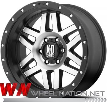 17" KMC XD Machete XD128 Wheels - Black Machined
